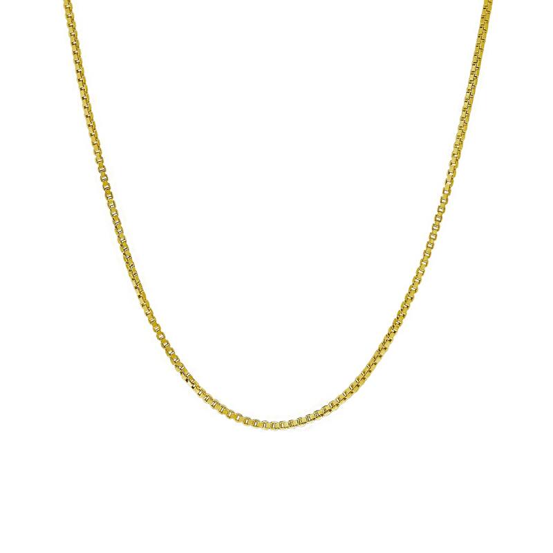 Victoria Townsend Gold over Sterling Silver 1.3mm Diamond Cut BOX Necklace - 18 Inch