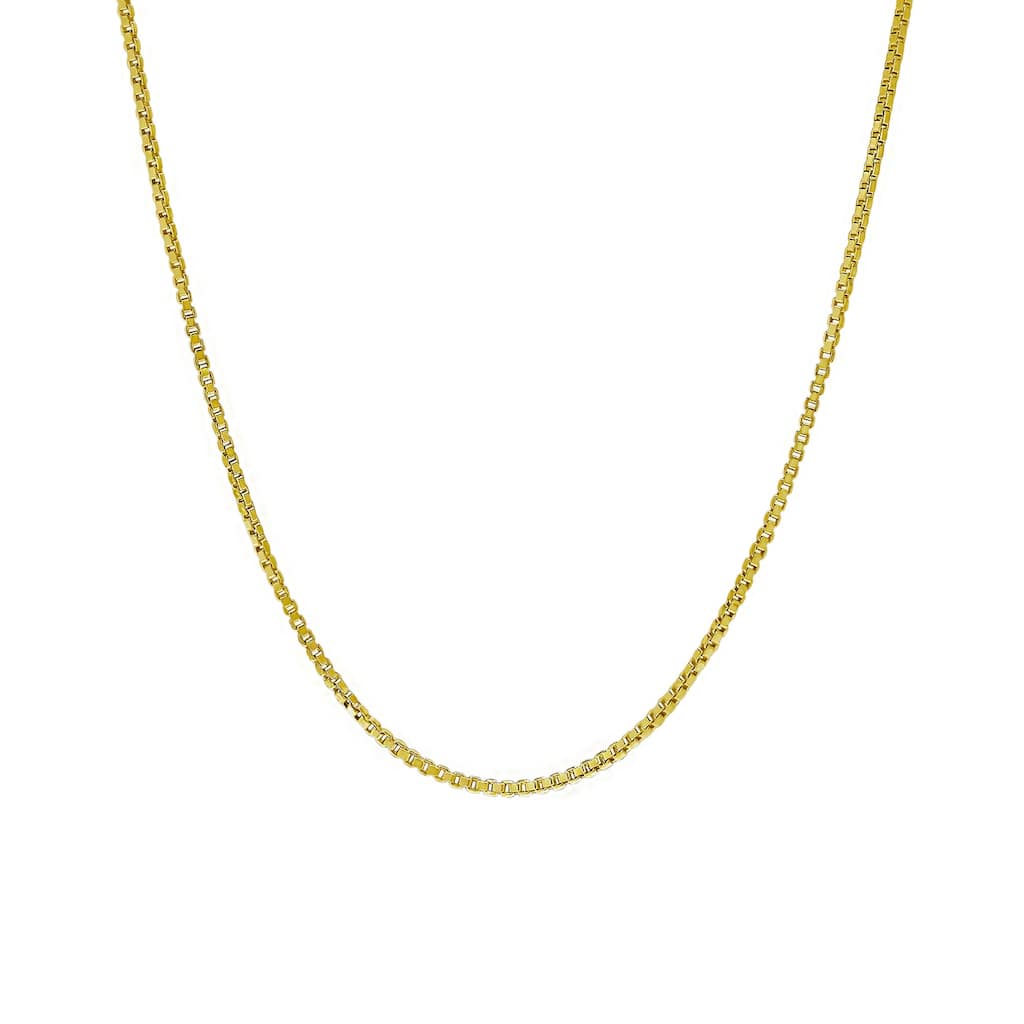 Victoria Townsend Gold over Sterling Silver 1.3mm Diamond Cut BOX Necklace