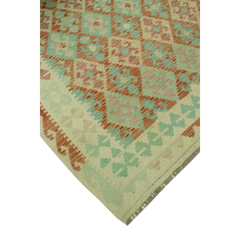 Noori Rug Sun Faded Flatweave Hajar Rust/Beige Rug - 6'8" x 9'9"