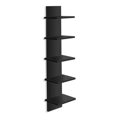 Sorbus 5 Tier Wall Shelf Unit, Vertical Column Floating Shelves - 6" L x 5.1" W x 30" H