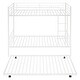 preview thumbnail 14 of 16, White Twin over Twin Size Metal Bunk Bed With Trundle, Can be Divided into Two Beds