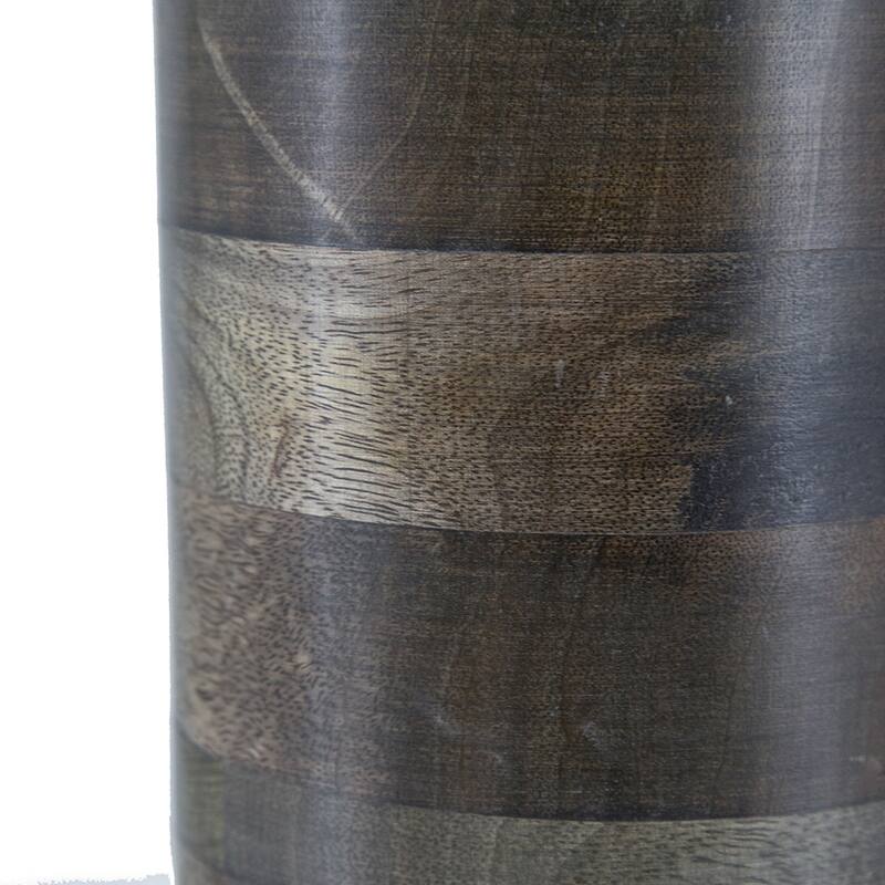 16x16x23.5" Gray and Silver Brushed Table Lamp (Lamp Shade Assembly Required)