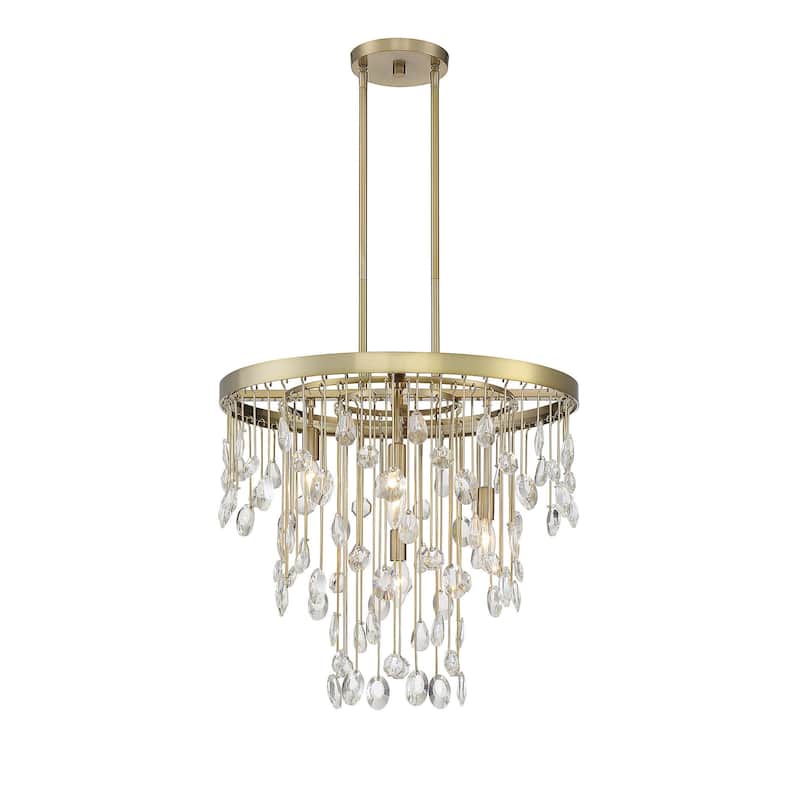 Savoy House Livorno 21" Wide Crystal Waterfall Chandelier