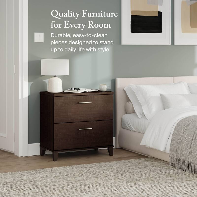 Bush Furniture Somerset 2 Drawer Lateral File Cabinet with Storage