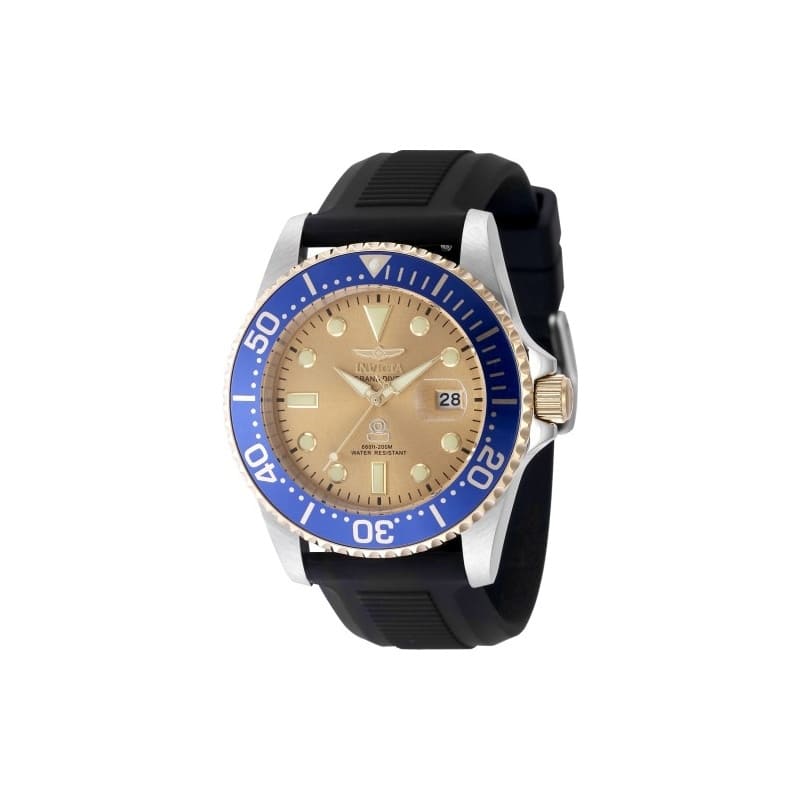 Invicta Men's 48216 Pro Diver Quartz 3 Hand Gold Dial Watch