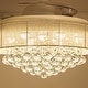 preview thumbnail 9 of 11, 42" Retractable 3-Blade LED Ceiling Fan Crystal Chandelier with Remote