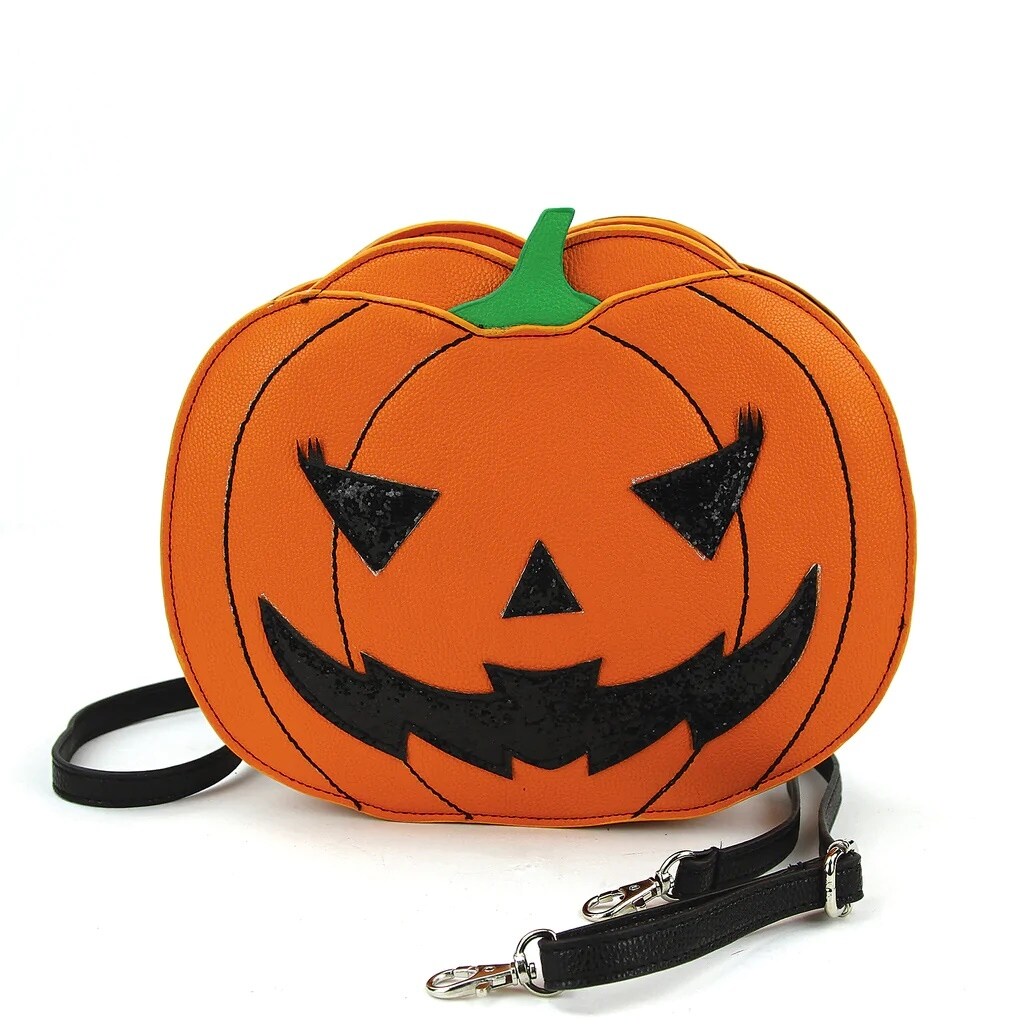 pumpkin様 Sleepyville Critters: Pumpkin Two Faced Jack O Lantern Crossbody