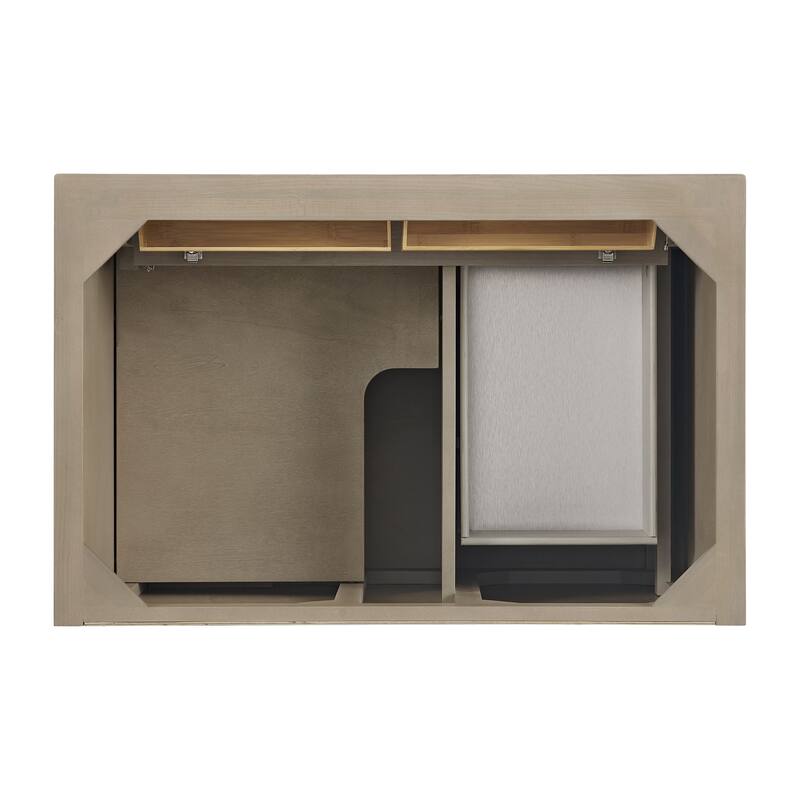 James Martin Vanities Lorelai 36" Single Vanity, Whitewashed Oak