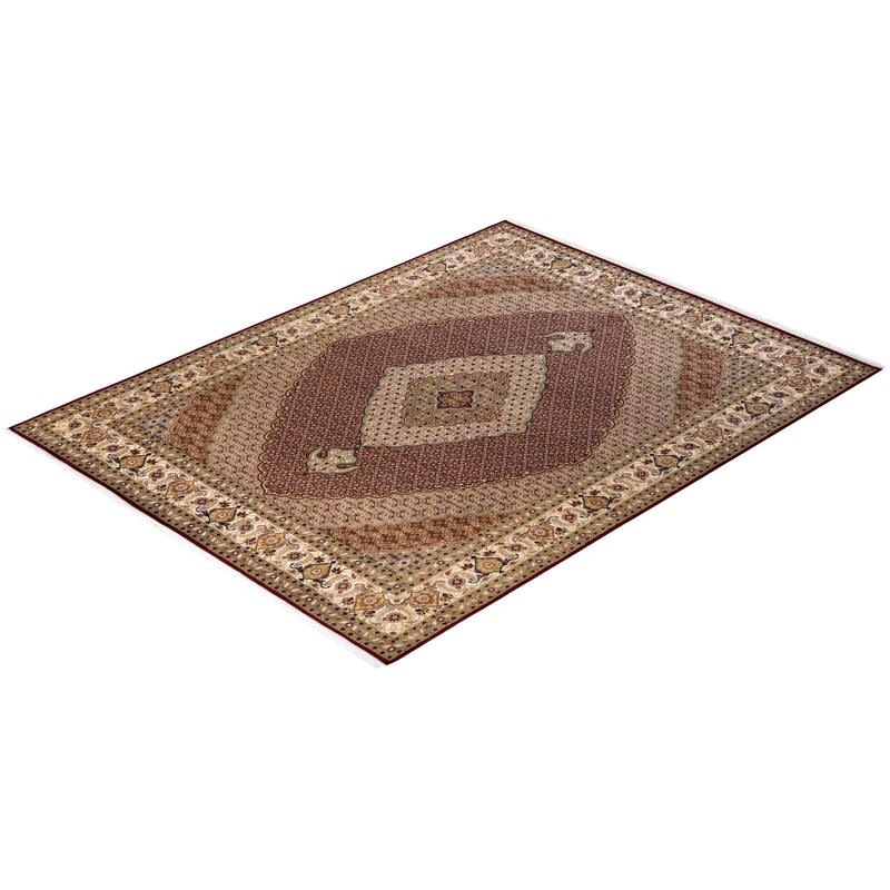 Overton Hand Knotted Wool Vintage Inspired Traditional Mogul Red Area Rug - 8 x 10
