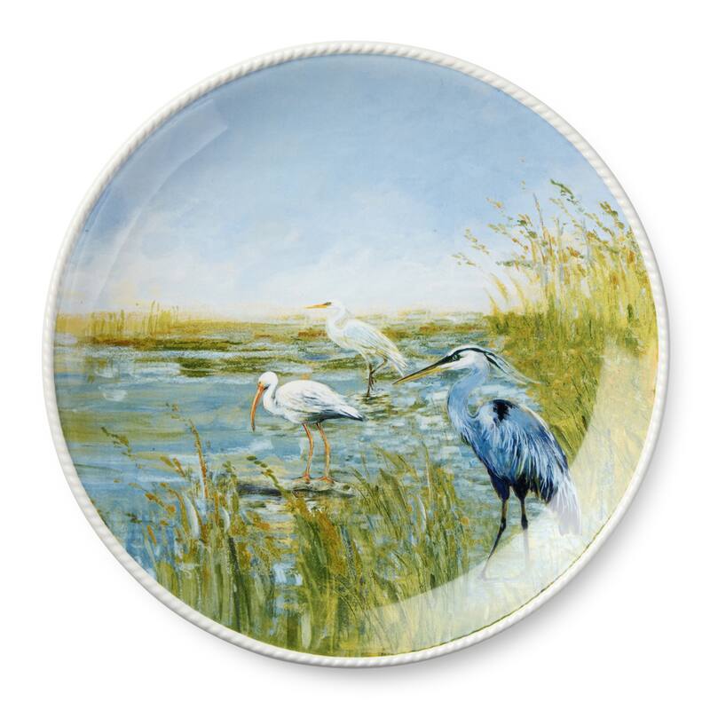 Certified International Coastal Birds Round Platter, 13" - 13.00"L x 13.00"W x 1.25"H