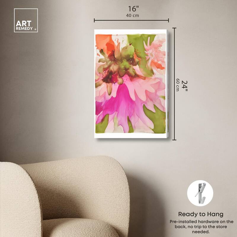 Vibrant Fluidity Floral I Canvas by Art Remedy, Gallery Wrapped