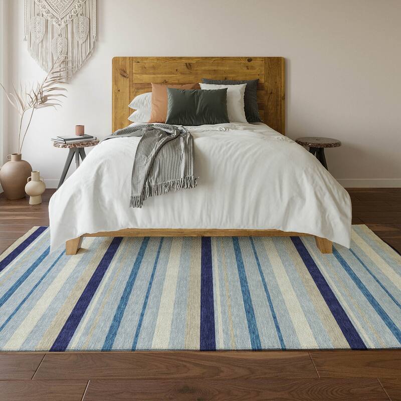 Premium Washable Super Soft Sophisticated Stripe Mayfield Rug