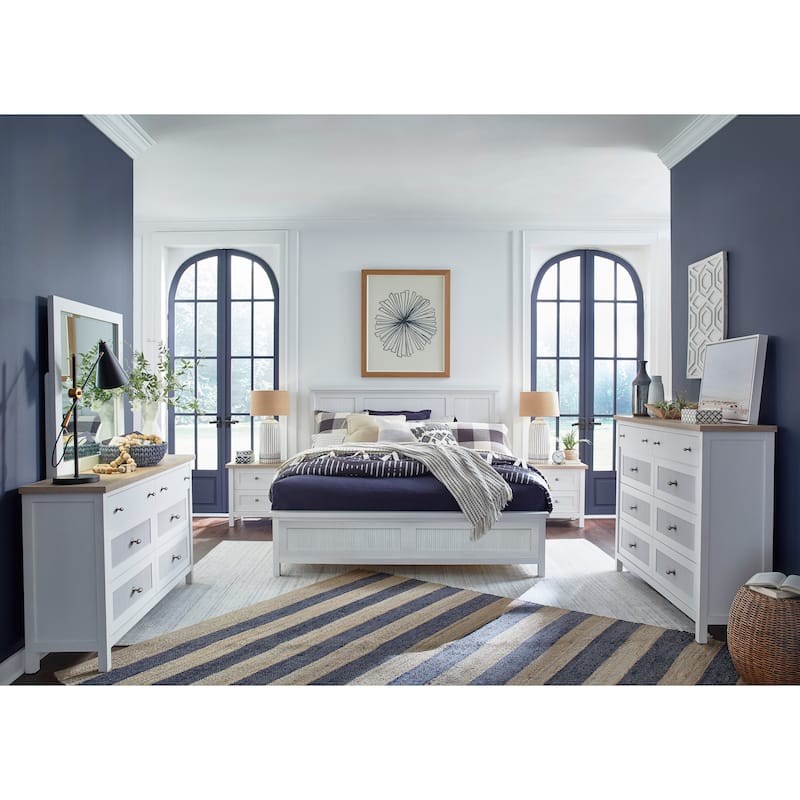 Salt Life Home Windmill Harbour White Whisp And Sand Double Drawer Dresser
