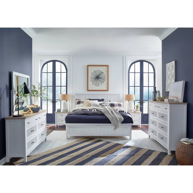 Salt Life Home Windmill Harbour White Whisp and Sand Drawer Nightstand
