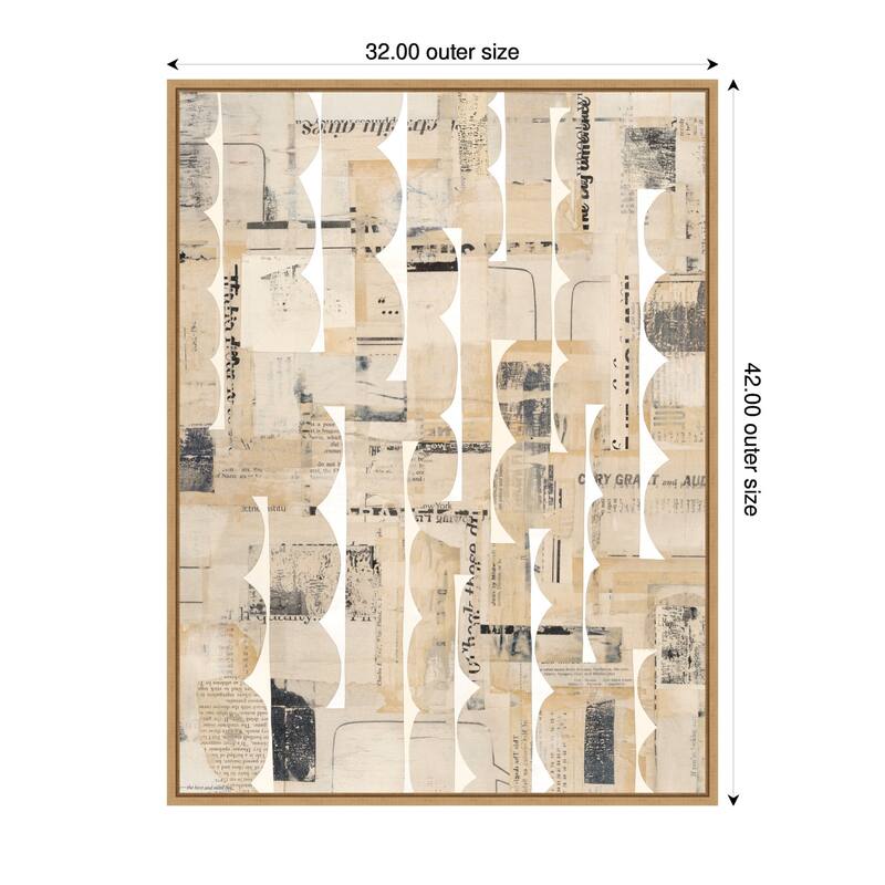 Kate and Laurel Revolved Half Moon FC by Felicia Dadak Framed Canvas Wall Art Print