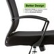preview thumbnail 7 of 6, Modern Home Zuna Ergonomic Mesh Mid Back Office Desk Rolling Chair, Black & Gray - 26