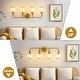 preview thumbnail 42 of 151, Modern Vanity Lights Dimmable Bathroom Light Fixtures with Glass Shade