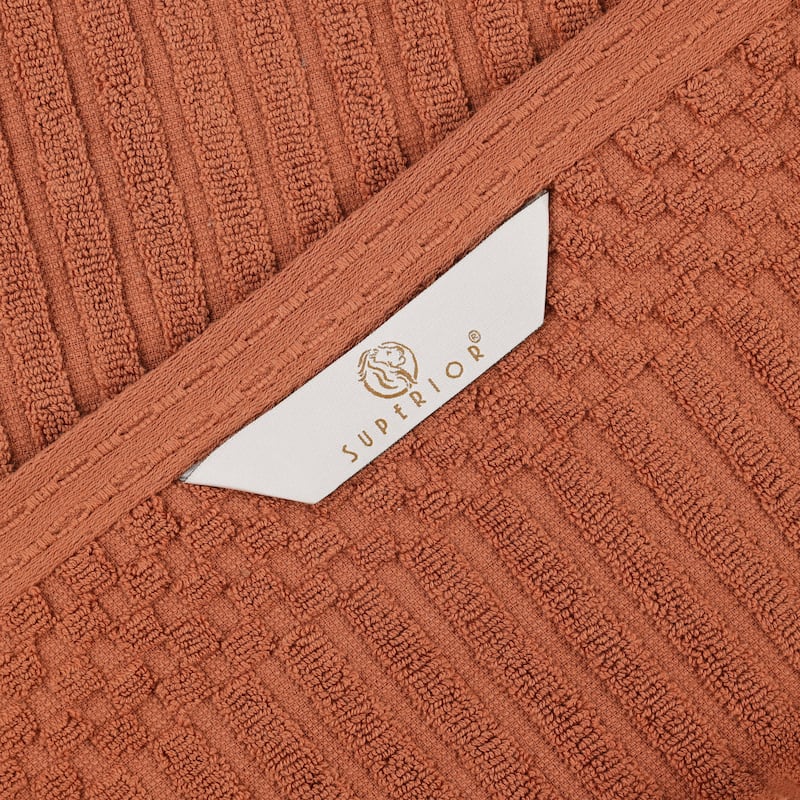 Superior Soho Ribbed Cotton Bath Towel Set of 2