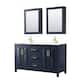 Option Dark Blue, Gold Trim, White Cultured Marble Top