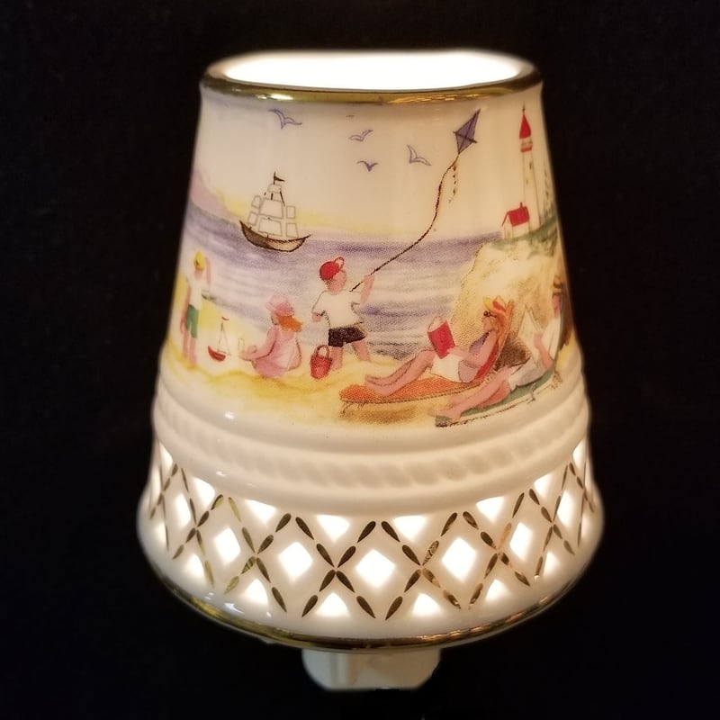 Family At The Beach Print Night Light