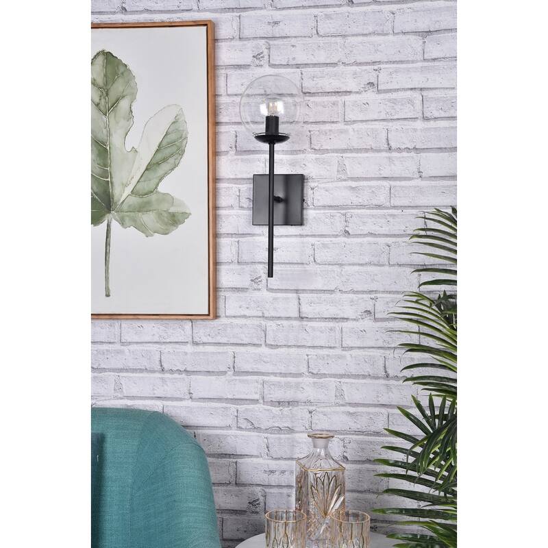 Nina 1 Light Clear Glass Wall Sconce