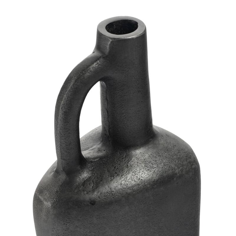 Distressed Aluminum Jug Vase for Table Mantel or Shelf Decor