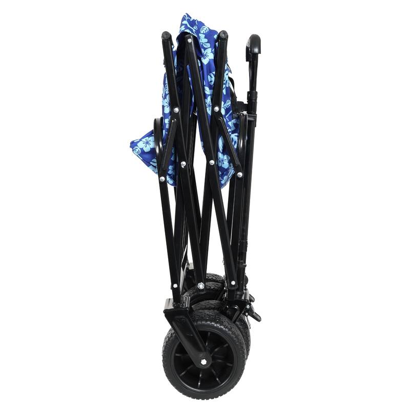 440 lb Collapsible Floral Wagon Cart with 360° Swivel Wheels