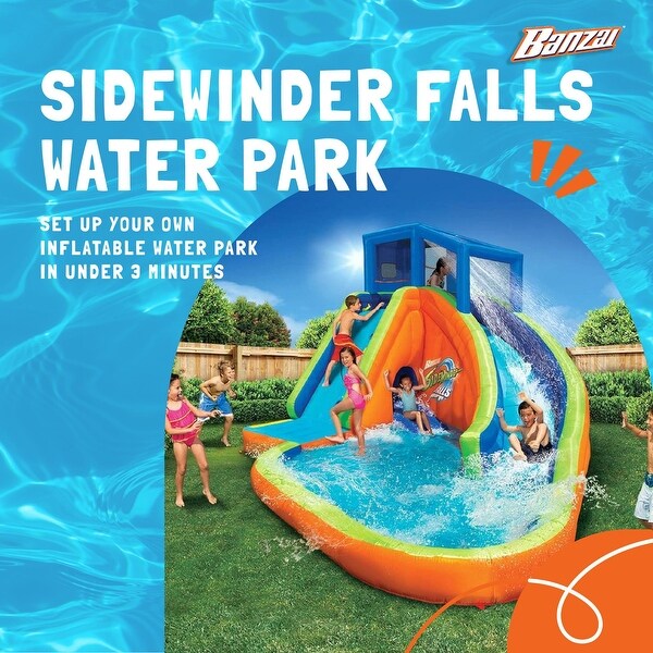 Banzai Sidewinder Falls Inflatable Outdoor Adventure Splash