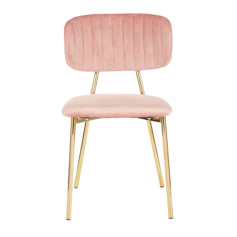 Silver Orchid Fein Gold Glam Velvet Chair (Set of 2)