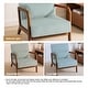 preview thumbnail 87 of 161, 25" W Mid Century Upholstered Wood Accent Chair with Pillow