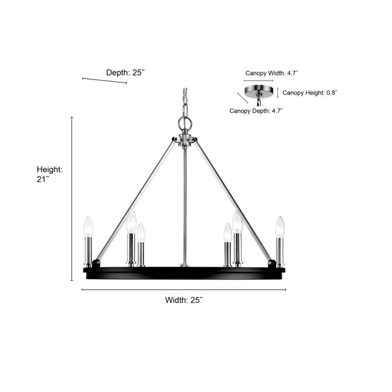 Millennium Lighting 9508 Carruth 8 Light 36" Wide Taper Candle Style