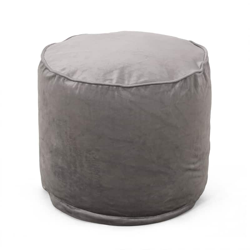 Gwinnett Modern Velveteen Cylinder Pouf by Christopher Knight Home