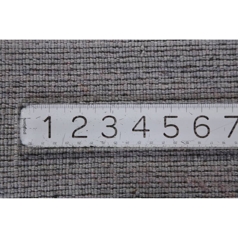 Hand Knotted Oriental 100% Wool Carpet Tribal Tribal Greys & Charcoal Gabbeh Area Rug - 9' 10'' X 7' 11''