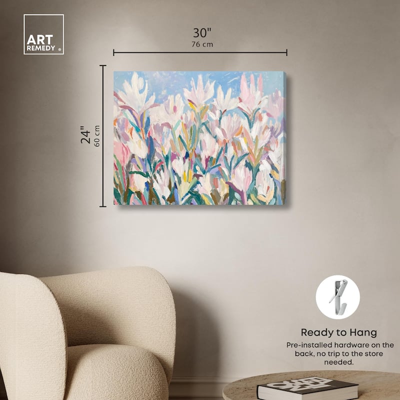 Morning Mist Bloom II Canvas by Art Remedy, Gallery Wrapped