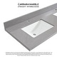preview thumbnail 38 of 98, Malaga Composite Stone Vanity Top with White Rectangular Sink
