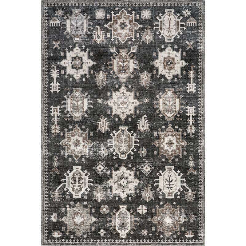 Nuloom Krystin SpinClean Distressed Machine Washable Area Rug