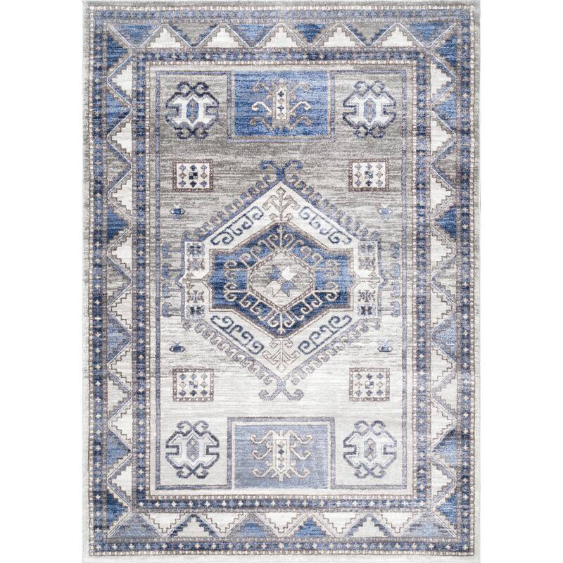Nuloom Transitional Vintage Ella Ornamental Pyramid Tribal Area Rug
