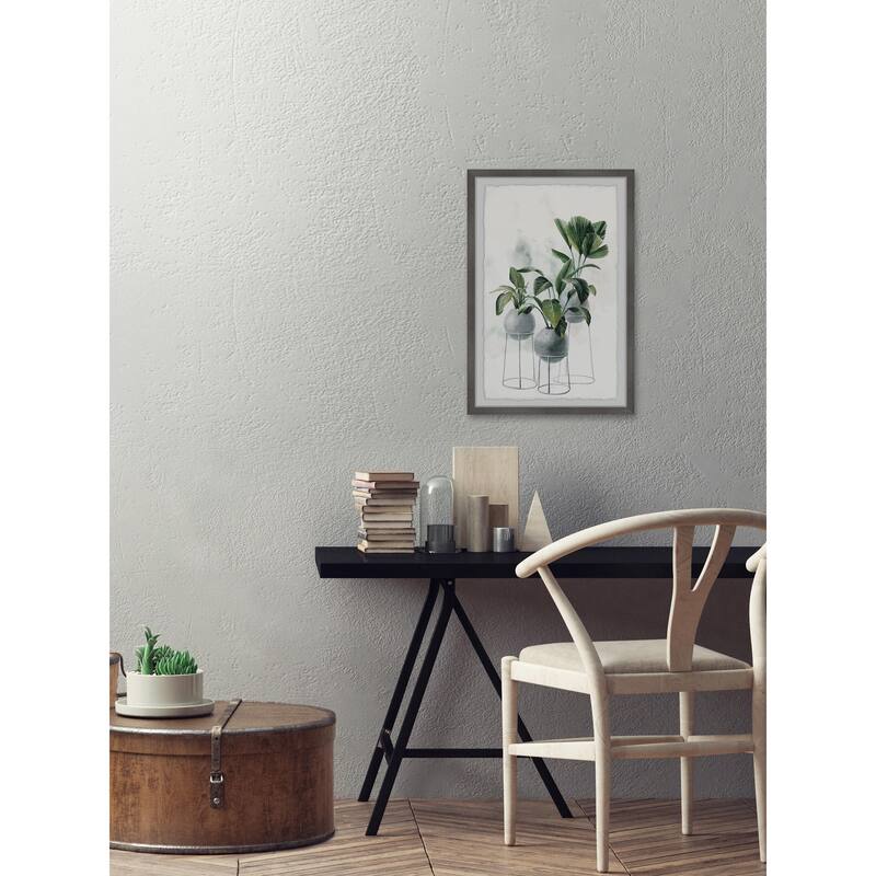Ceramic Plant Pots II Framed Wall Art, Nature-Inspired Accent - Refreshing Botanical Touch for Your Walls