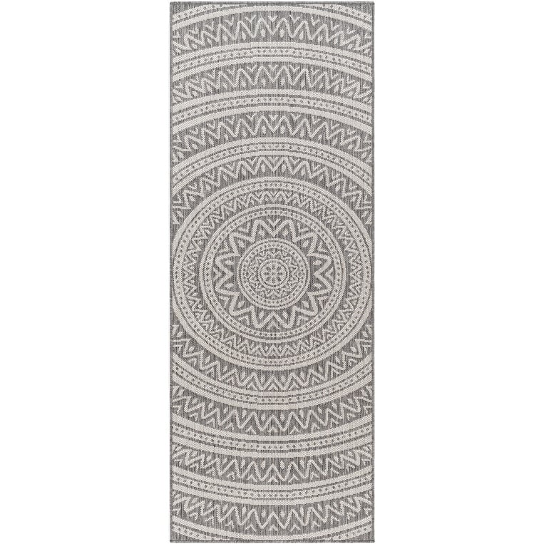 Livabliss Hurley Indoor/ Outdoor Mandala Area Rug