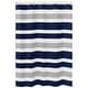 preview thumbnail 1 of 3, Navy Blue and Gray Stripe Shower Curtain