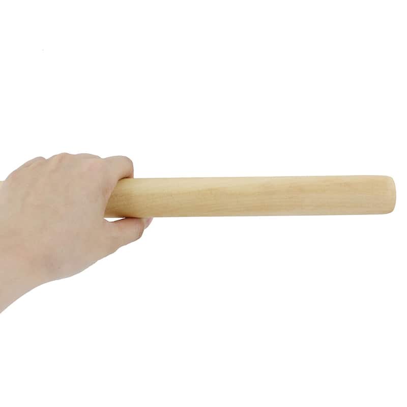 Houseware Handy Wooden Stick Noodles Dough Pastry Rolling Pin - Wood Color - 11" x 1"(L*D)