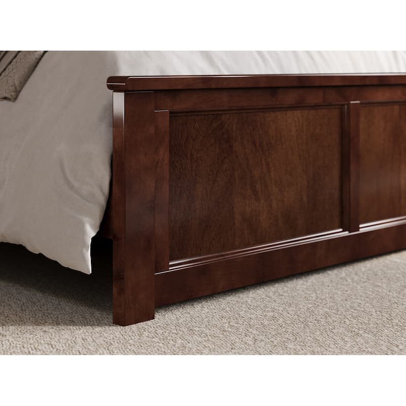 Charlotte Solid Wood Low Profile Platform Bed with Matching Footboard