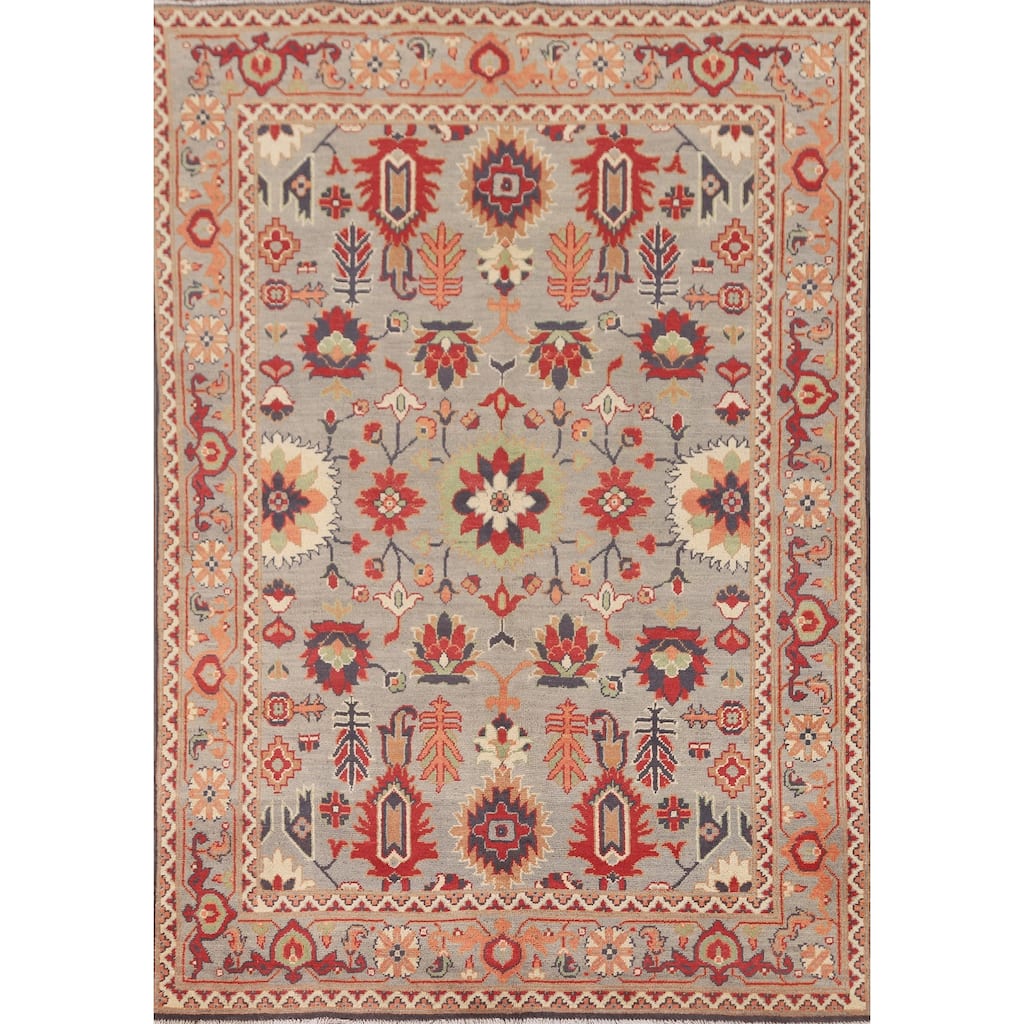 Kazak Area Rug Handmade Bedroom Wool Carpet - 4'9" x 6'10"