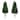 3' UV Resistant Artificial Boxwood Plant with Stake - Set of 2 - Green