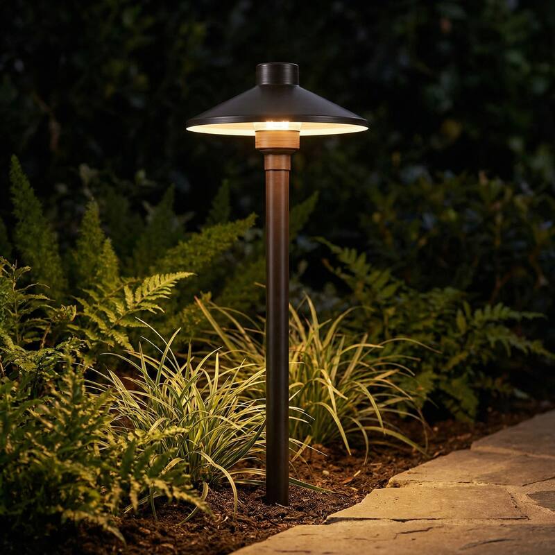 18" Antique Brass Outdoor Landscape Path Light G4 Bulb Compatible, IP65 Weatherproof - Antique Brass