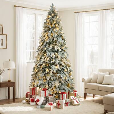 Pre-Lit 7.5ft Artificial Christmas Tree with 400 LED Lights, 1200 Bendable Branches, Perfect for Indoor Holiday Decor