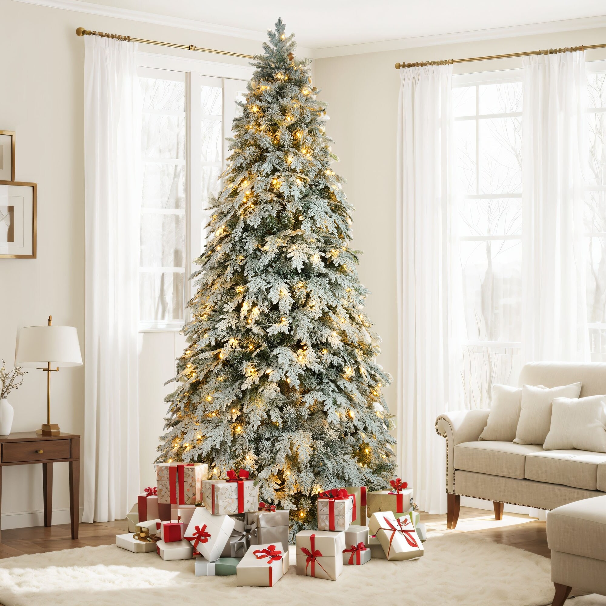 7.5 artificial christmas tree with led lights cheap