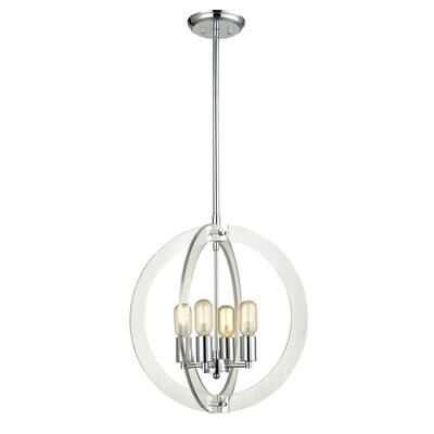 Madison Four Light Pendant Dangle Cle Chrome - One Size
