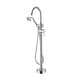preview thumbnail 4 of 20, Vanityfair Floor Mount Freestanding Bathtub Faucet Tub Filler with Hand Shower Chrome