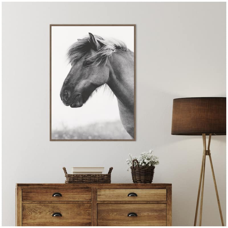 Kate and Laurel AA Indomitable by Alicia Abla Framed Canvas Wall Art Print